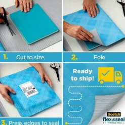 Scotch™ Flex & Seal Shipping Roll Self-Sealing Padded Mailer, 15