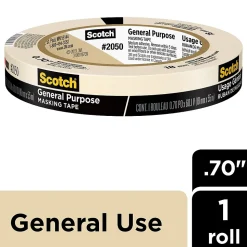 Scotch General Purpose Masking Tape, 0.70" x 60.1 yds. (2050-18AP)