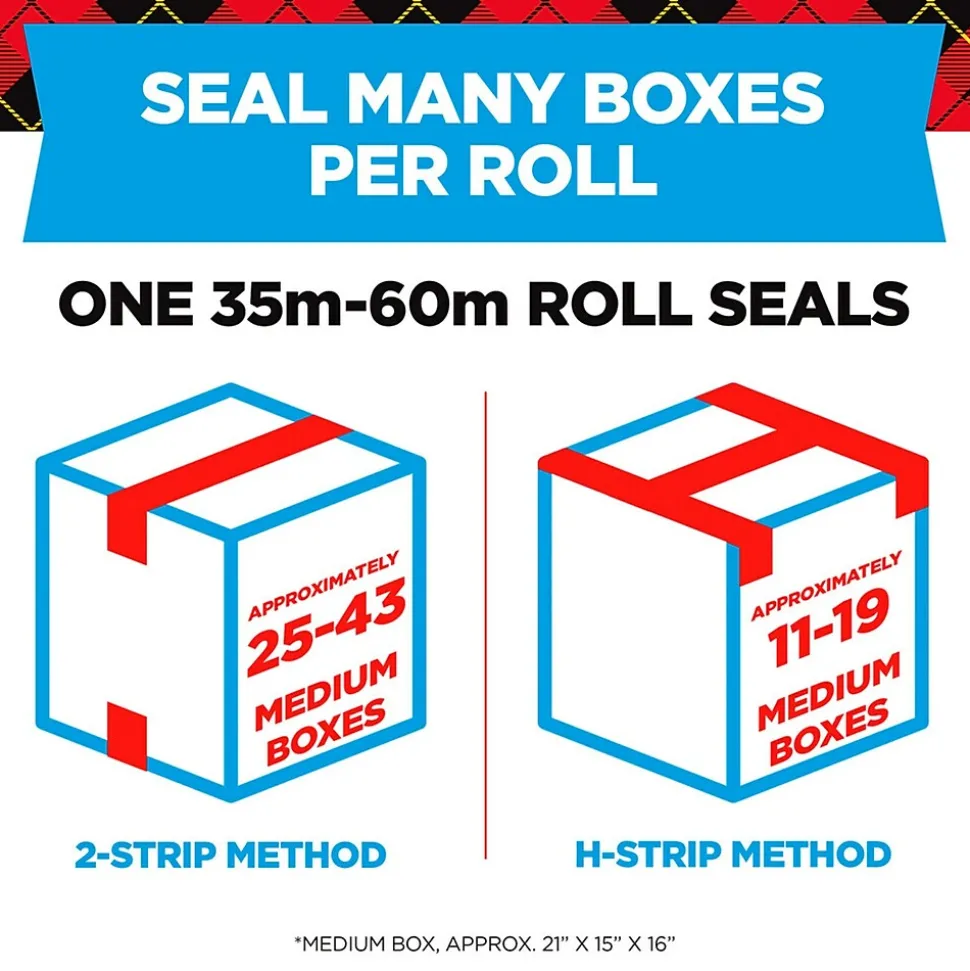 Scotch Heavy Duty Packing Tape, 1.88" x 54.6 yds., Clear, 18/Pack (385018CP)