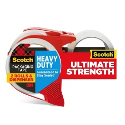 Scotch Heavy Duty Shipping Packaging Tape, 1.88 in x 38.2 yds., 2 Pack (3850S-21RD-3GC)