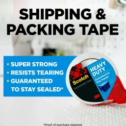 Scotch Heavy Duty Shipping Packaging Tape, 1.88 in x 38.2 yds., 2 Pack (3850S-21RD-3GC)