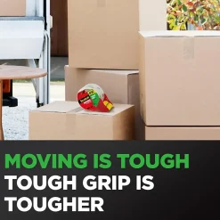 Scotch Tough Grip Moving Packing Tape with Dispenser, 1.88