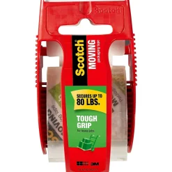 Scotch Tough Grip Moving Packaging Tape, 1.88 in. x 22.2 yd., Clear (150)