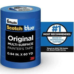 ScotchBlue ORIGINAL Painter's Tape Value Pack, 0.94" x 60 yds., Blue, 6/Rolls (2090-24EVP)