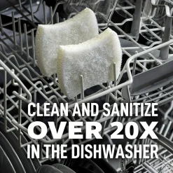 Scotch-Brite Greener Clean Scrub Sponge, Tan, 3/Pack (97033)