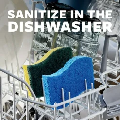 Scotch-Brite Non-Scratch Scrub Sponge, Blue, 3/Pack (MP-3-8-D)