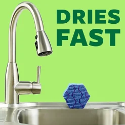 Scotch-Brite Stay Fresh Non-Scratch Scrubbers, Blue, 2 Sponges/Pack (SDA-2)