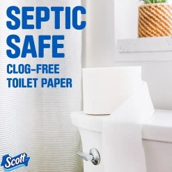 Scott Comfort Plus Mega Toilet Paper, 1-ply, White, 462 Sheets/Roll, 36 Rolls/Case (54262)