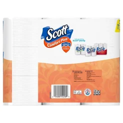 Scott Comfort Plus 1-Ply Standard Toilet Paper, White, 462 Sheets/Roll, 18 Rolls/Case (54258)
