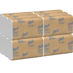 Scott Essential Recycled C-Fold Paper Towels, 1-ply, 200 Sheets/Pack, 12 Packs/Carton (01510)