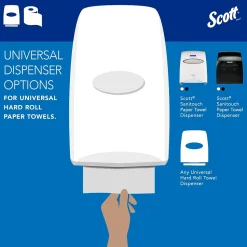 Scott Essential Recycled Hardwound Paper Towels, 1-ply, 1000 ft./Roll, 12 Rolls/Carton (01000)