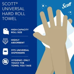 Scott Essential Recycled Hardwound Paper Towels, 1-ply, 1000 ft./Roll, 12 Rolls/Carton (01000)