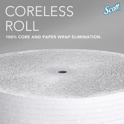 Scott Essential Recycled Coreless Toilet Paper, 1-ply, White, 12 Rolls/Case (07005)