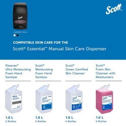 Scott Essential Wall Mounted Hand Soap/Hand Sanitizer Dispenser, Black (KCC 92145)