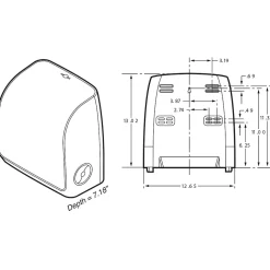 Scott Hardwound Paper Towel Dispenser, Black (47089)