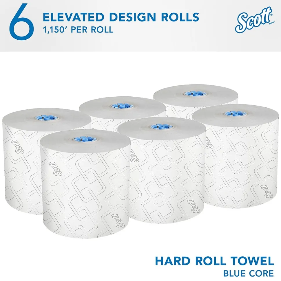 Scott Pro Recycled Hardwound Paper Towels, 1-ply, 1150 ft./Roll, 6 Rolls/Carton (25702)