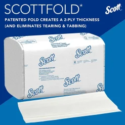 Scott Pro Scottfold Recycled Multifold Paper Towels, 1-ply, 175 Sheets/Pack, 25 Packs/Carton (01960)