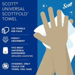 Scott Pro Scottfold Recycled Multifold Paper Towels, 1-ply, 175 Sheets/Pack, 25 Packs/Carton (01960)