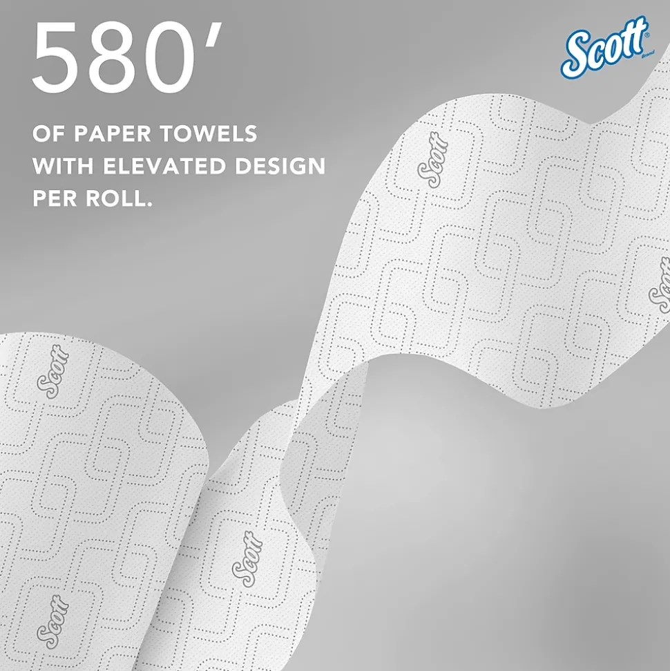 Scott Pro Slimroll Recycled Hardwound Paper Towels, 1-ply, 580 ft./Roll, 6 Rolls/Carton (47032)