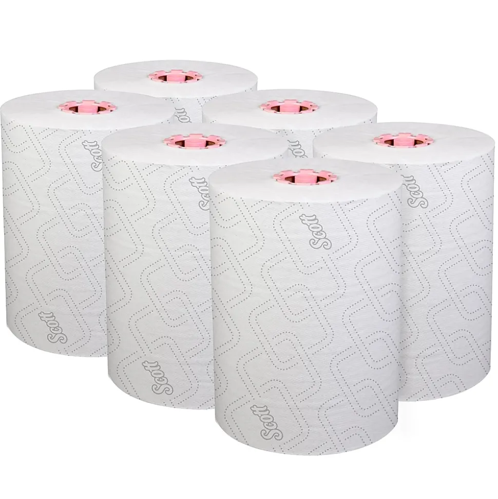 Scott Pro Slimroll Recycled Hardwound Paper Towels, 1-ply, 580 ft./Roll, 6 Rolls/Carton (47032)