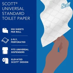 Scott Professional Toilet Paper, 2-Ply, White, 550 Sheets/Roll, 40 Rolls/Carton (48040)