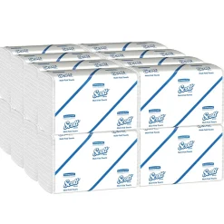 Scott Recycled Multifold Paper Towels, 1-ply, 250 Sheets/Pack, 16 Packs/Carton (8009)