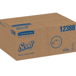 Scott SLIMROLL Recycled Hardwound Paper Towels, 1-ply, 580 ft./Roll, 6 Rolls/Carton (12388)