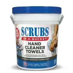 Scrubs SCRUBS Cleaning Towels, 10" x 12", White/Blue, 2.14 lbs., 72 Sheets/Pack, 72 Towels/Pack (ITW42272)