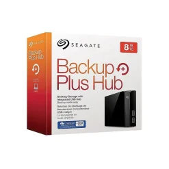 Seagate Backup Plus Hub 8TB External Hard Drive Desktop HDD USB 3.0 with 2 USB Ports, Black (STEL8000100)
