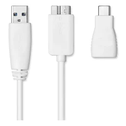 Seagate Ultra Touch 2TB External Hard Drive Portable HDD USB-C and USB 3.0, White (STHH2000402)