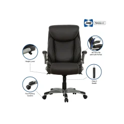 Sealy Posturepedic Axel Swivel Executive Office Chair, Dark Grey (64626)