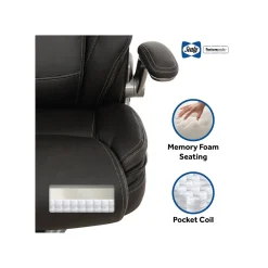 Sealy Posturepedic Axel Swivel Executive Office Chair, Dark Grey (64626)