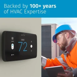 Sensi Touch 2 Smart Programmable Wi-Fi Thermostat, Works with Alexa, Black Beveled Edge (ST76)