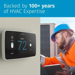 Sensi Touch 2 Smart Programmable Wi-Fi Thermostat, Works with Alexa, White Beveled Edge (ST76W)