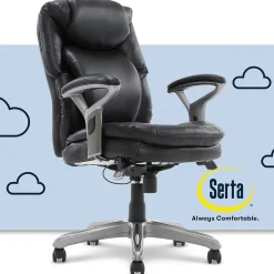 Serta AIR Bonded Leather Executive Chair, Black (CHR200100)