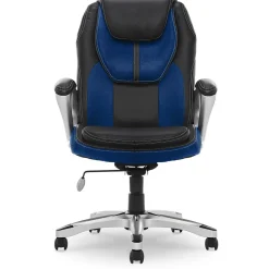 Serta Amplify Ergonomic Faux Leather Swivel Executive Chair, Blue (43673B)