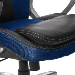 Serta Amplify Ergonomic Faux Leather Swivel Executive Chair, Blue (43673B)