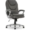 Serta Amplify Ergonomic Faux Leather Swivel Executive Chair, Light Gray (43673C)