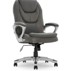 Serta Amplify Ergonomic Faux Leather Swivel Executive Chair, Light Gray (43673C)