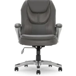 Serta Amplify Ergonomic Faux Leather Swivel Executive Chair, Light Gray (43673C)