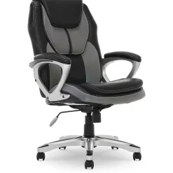 Serta Amplify Ergonomic Faux Leather/Mesh Swivel Executive Chair, Gray (43673A)