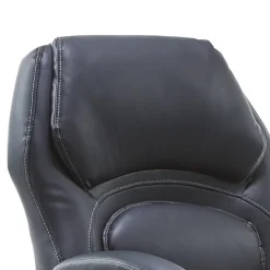 Serta Back in Motion Bonded Leather Executive Chair, Smooth Black (43521OSS)