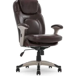 Serta Back in Motion Bonded Leather Executive Office Chair, Frye Chocolate (44187)