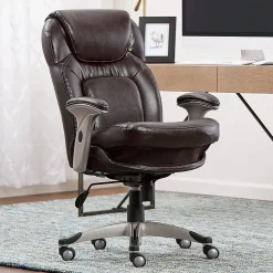 Serta Back in Motion Bonded Leather Executive Office Chair, Frye Chocolate (44187)