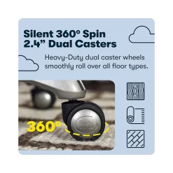 Serta Big & Tall Ergonomic Bonded Leather Swivel Executive Chair, Black (44954)