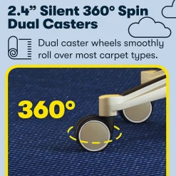 Serta Claremont Ergonomic Fabric Swivel Executive Chair with Back in Motion Technology, Light Gray (44186D)