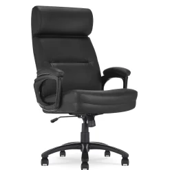 Serta Comfort Big & Tall Ergonomic Bonded Leather Swivel Executive Chair, Black (CHR10131A)