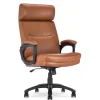 Serta Comfort Big & Tall Ergonomic Bonded Leather Swivel Executive Chair, Cognac (CHR10131D)
