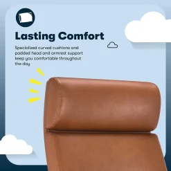 Serta Comfort Big & Tall Ergonomic Bonded Leather Swivel Executive Chair, Cognac (CHR10131D)