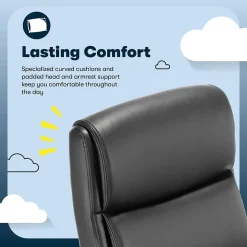 Serta Comfort Ergo Ergonomic Bonded Leather Swivel Executive Chair, Black (CCHR10016B)